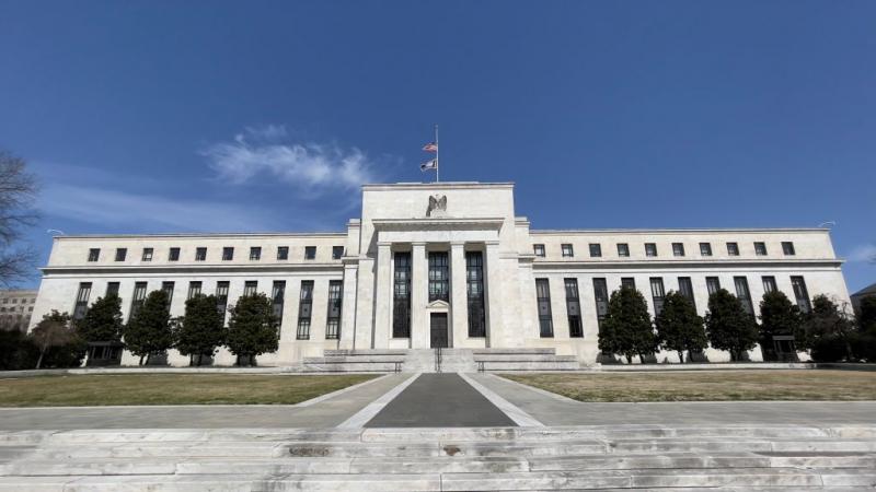 The Federal Reserve building.
