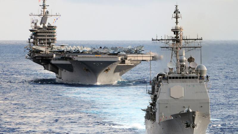 US Navy cruiser